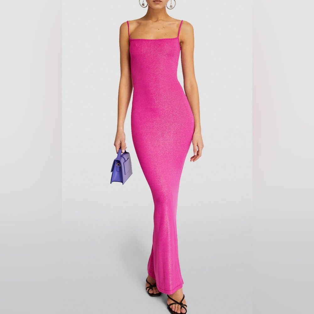 SKIMS Soft Lounge Shimmer Long Slip Dress